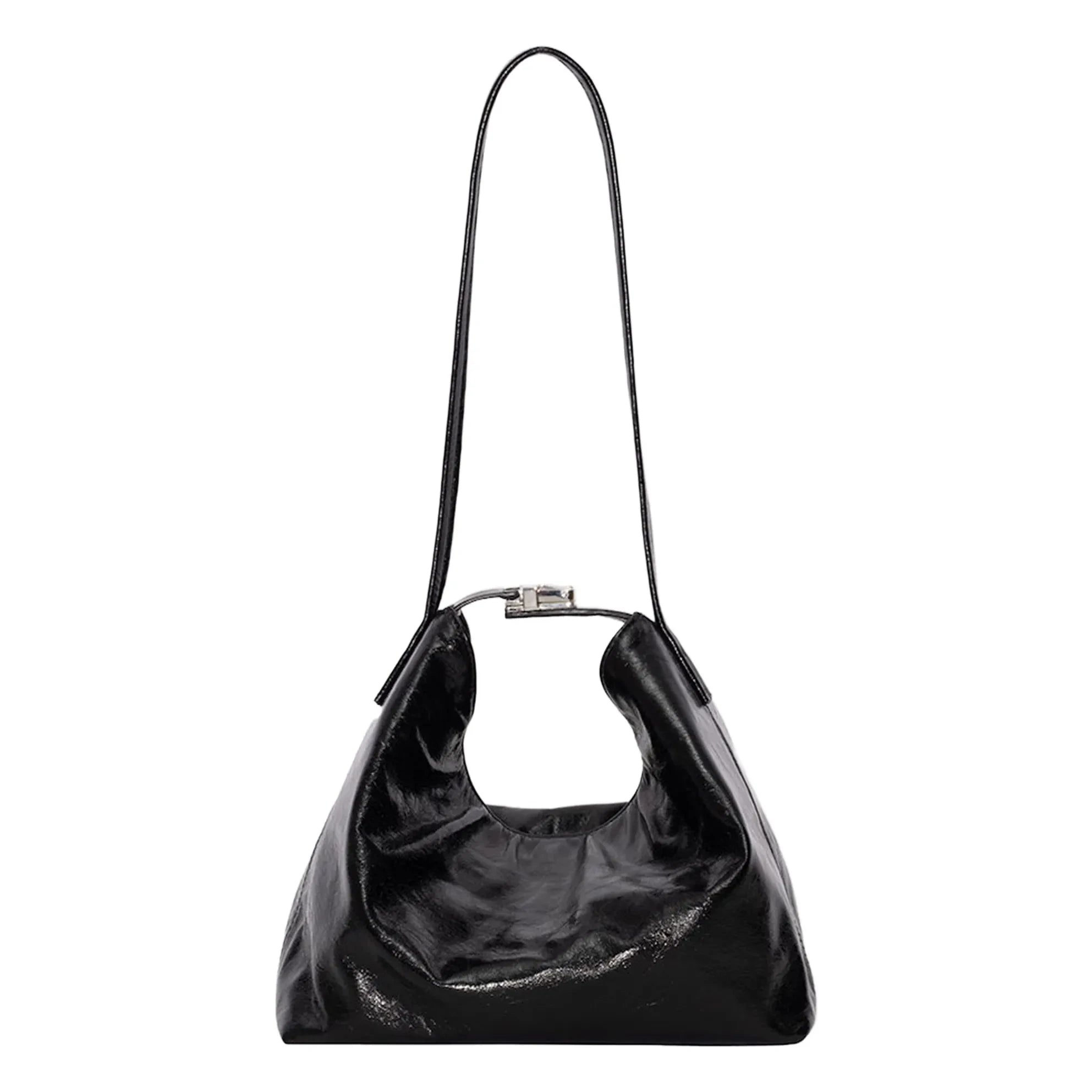 BY FAR - Bolso de Piel Texturizada Bea | Negro