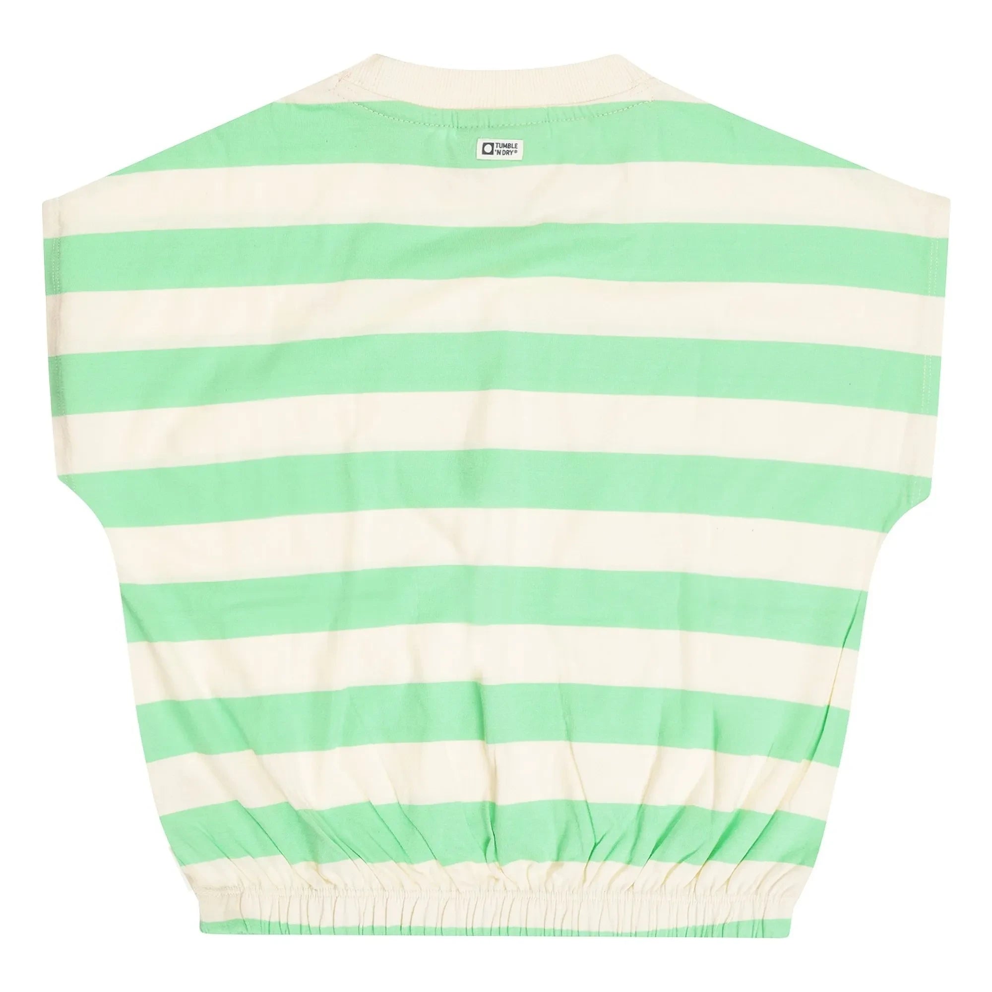 Tumble N'Dry - Camiseta de algodón orgánico a rayas de gran tamaño Colatina | Verde