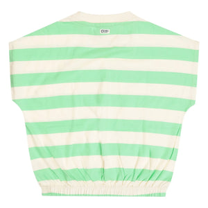 Tumble N'Dry - Camiseta de algodón orgánico a rayas de gran tamaño Colatina | Verde