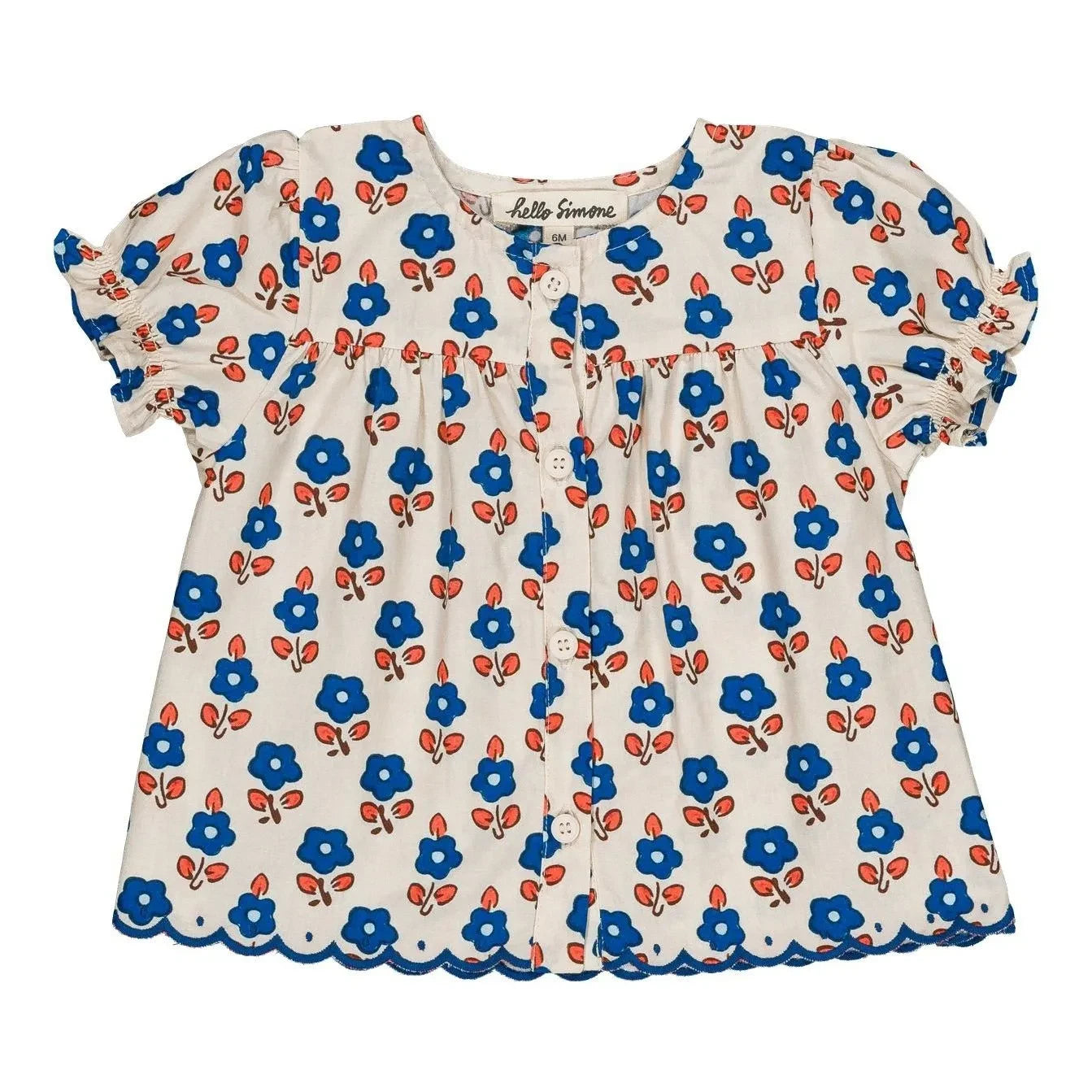 Hello Simone - Lana Fleurie blusa | Blanca