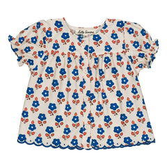 Hello Simone - Lana Fleurie blusa | Blanca