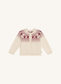 Petit Bateau - Kalp Yün Yelek | Ecru