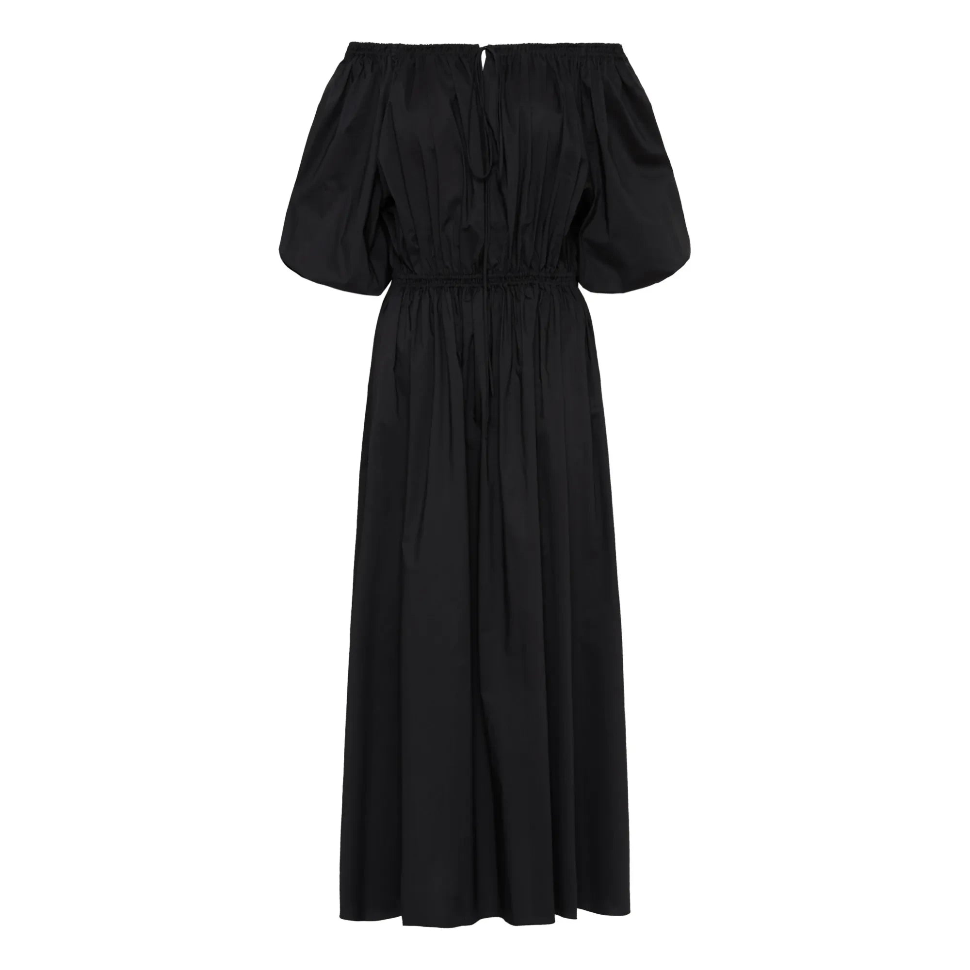 Matteau - Vestido con tirantes voluminosos | Negro