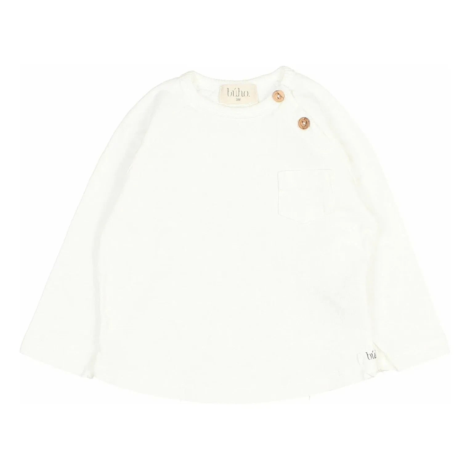 Búho - Camiseta de lino de manga larga | Blanco