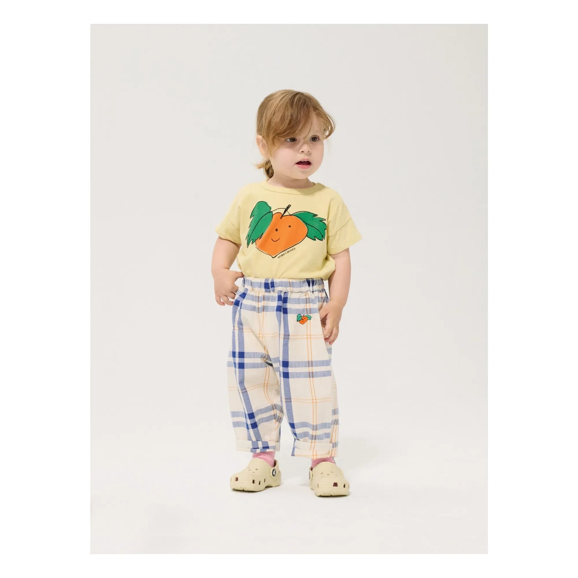 Bobo Choses - Pantalón de tartán de algodón orgánico | Crudo