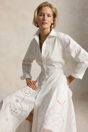 Vestido acampanado calado Polo Ralph Lauren
