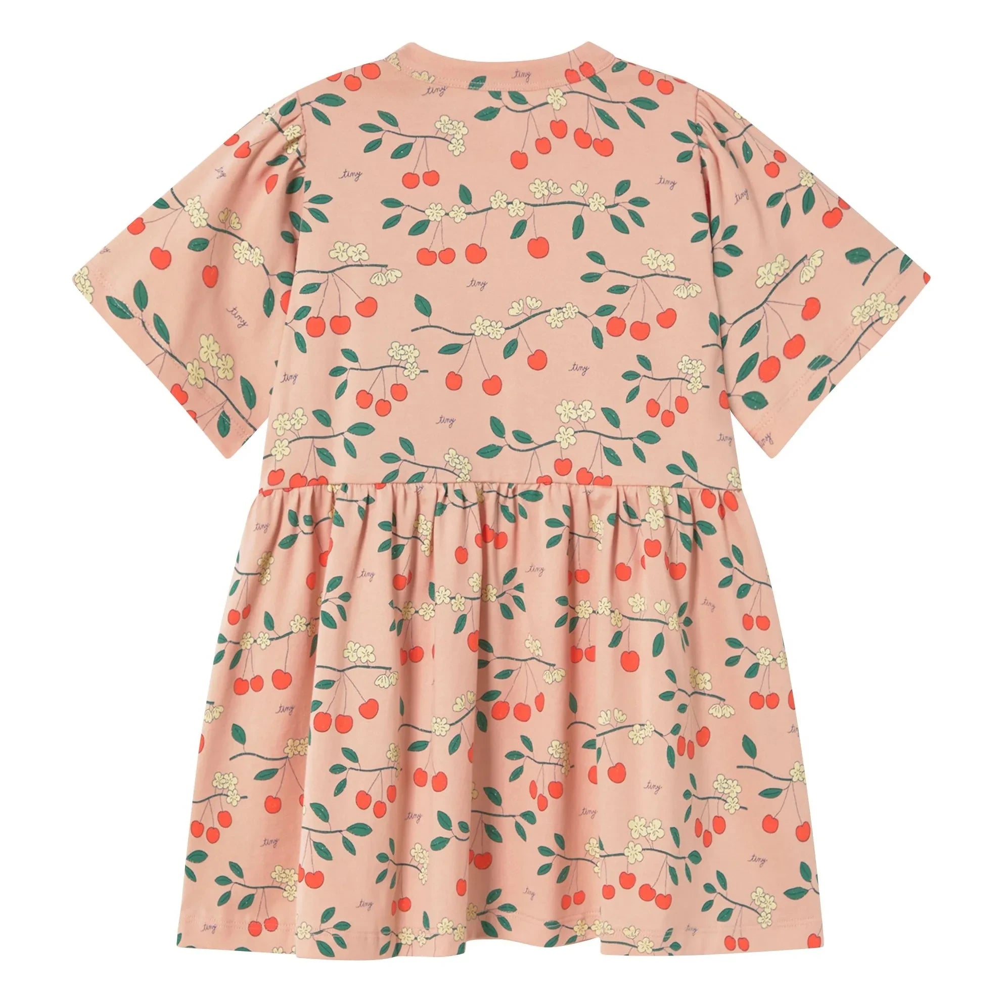 Tinycottons - Vestido de algodón orgánico Cerises | Rosa claro