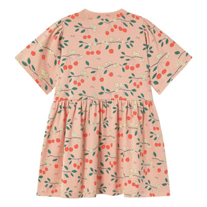 Tinycottons - Vestido de algodón orgánico Cerises | Rosa claro