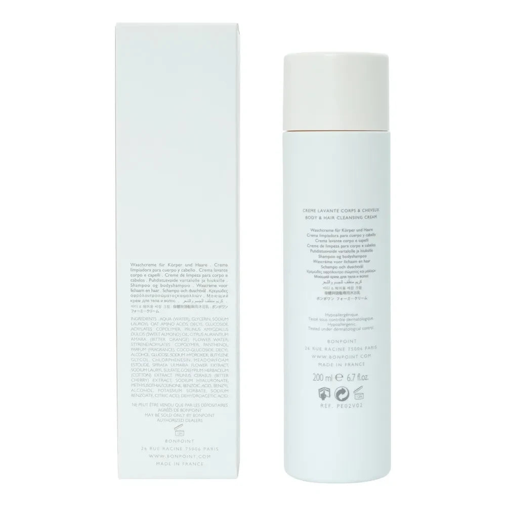 Bonpoint - Limpiador Cremoso Espumoso para Rostro, Cuerpo y Cabello - 200 ml