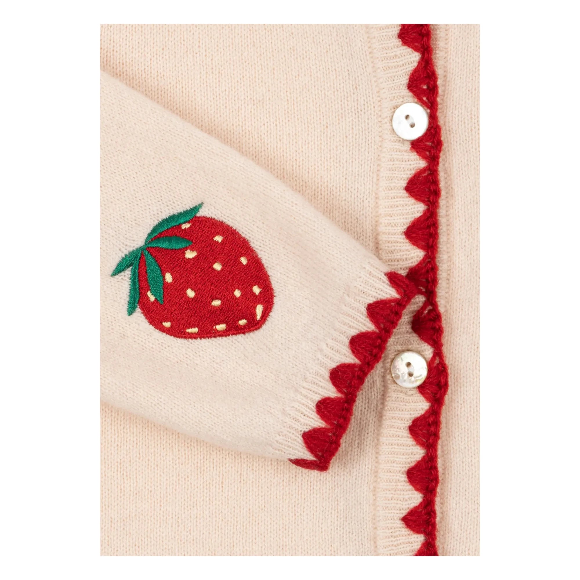 Konges Sløjd - Chaleco de lana Collette Strawberry | Crema