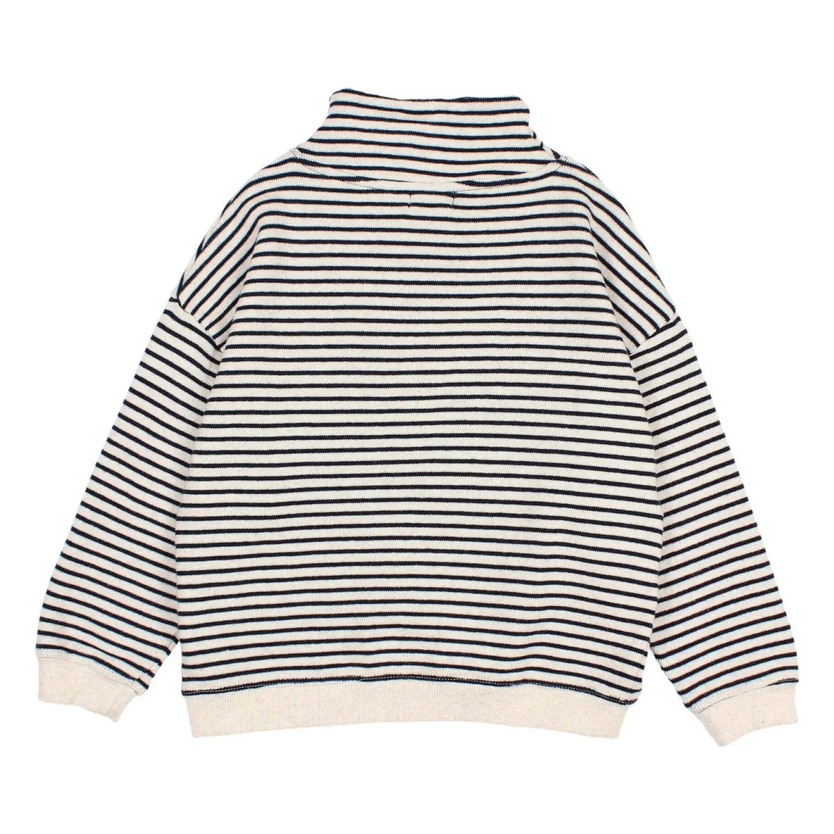 Búho - Jersey de cuello camionero a rayas | Azul marino