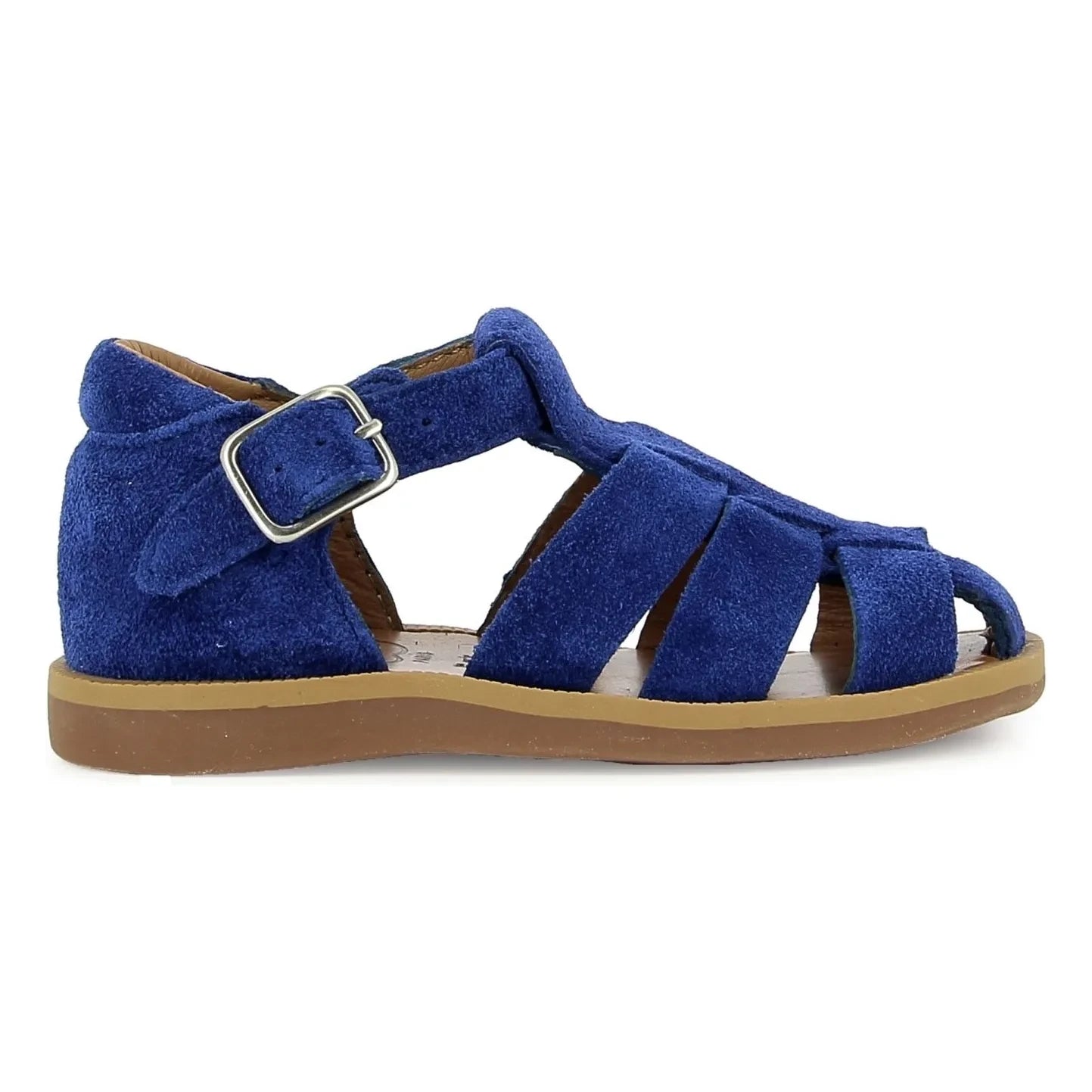 Pom d'Api - Sandalias de terciopelo Poppy Daddy | Azul eléctrico