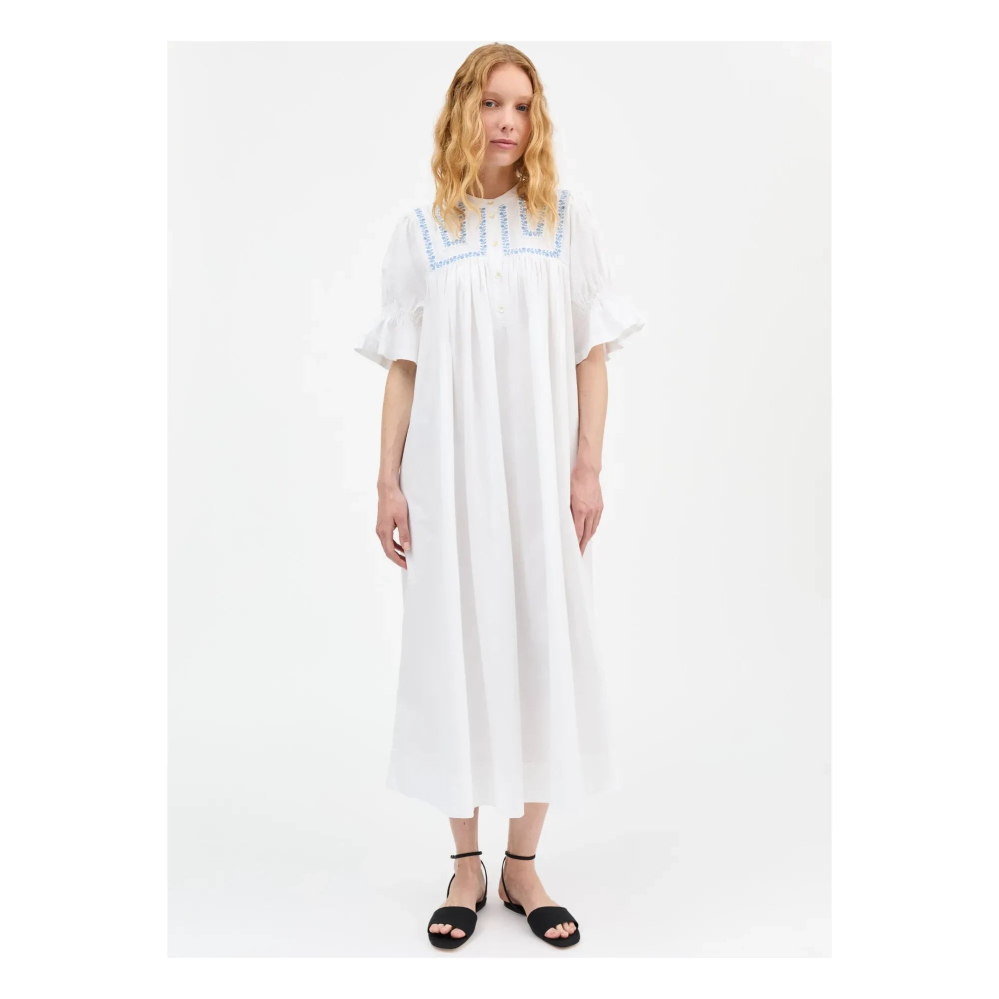 Skall Studio - Vestido Bonne de algodón | Blanco