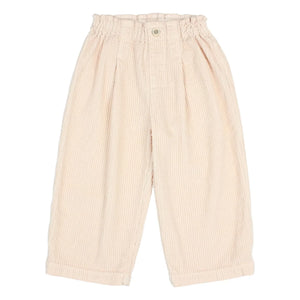 Búho - Pantalón de Terciopelo a Cuadros Vichy | Rosa Pálido