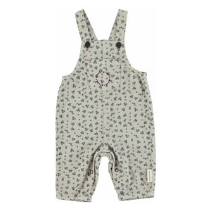 Piupiuchick - Pelele de bebé con estampado floral | Gris claro