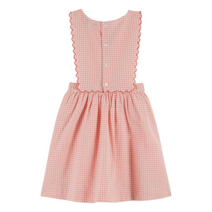 Emile et Ida - Vestido de Peto a Cuadros de Algodón Orgánico | Rosa