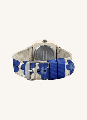Mini Kyomo - Reloj de hibisco azul - Mini Kyomo x Taxi Brousse | Azul