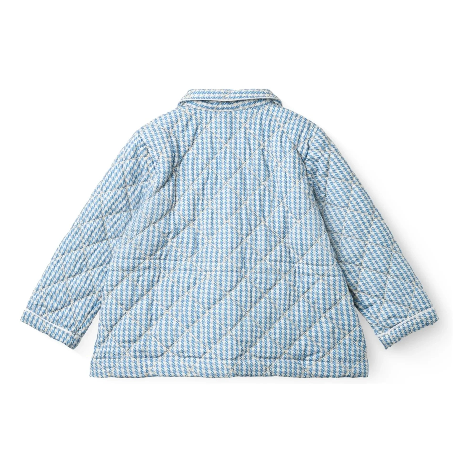Copenhagen Colors - Chaqueta acolchada Pied de Poule de algodón orgánico | Azul