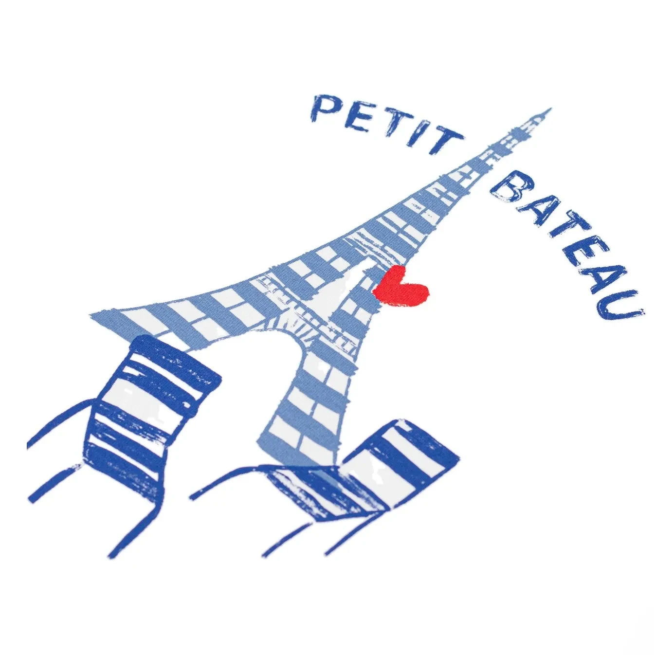Petit Bateau - Eiffel Tower Tişört Organik pamuk | Beyaz