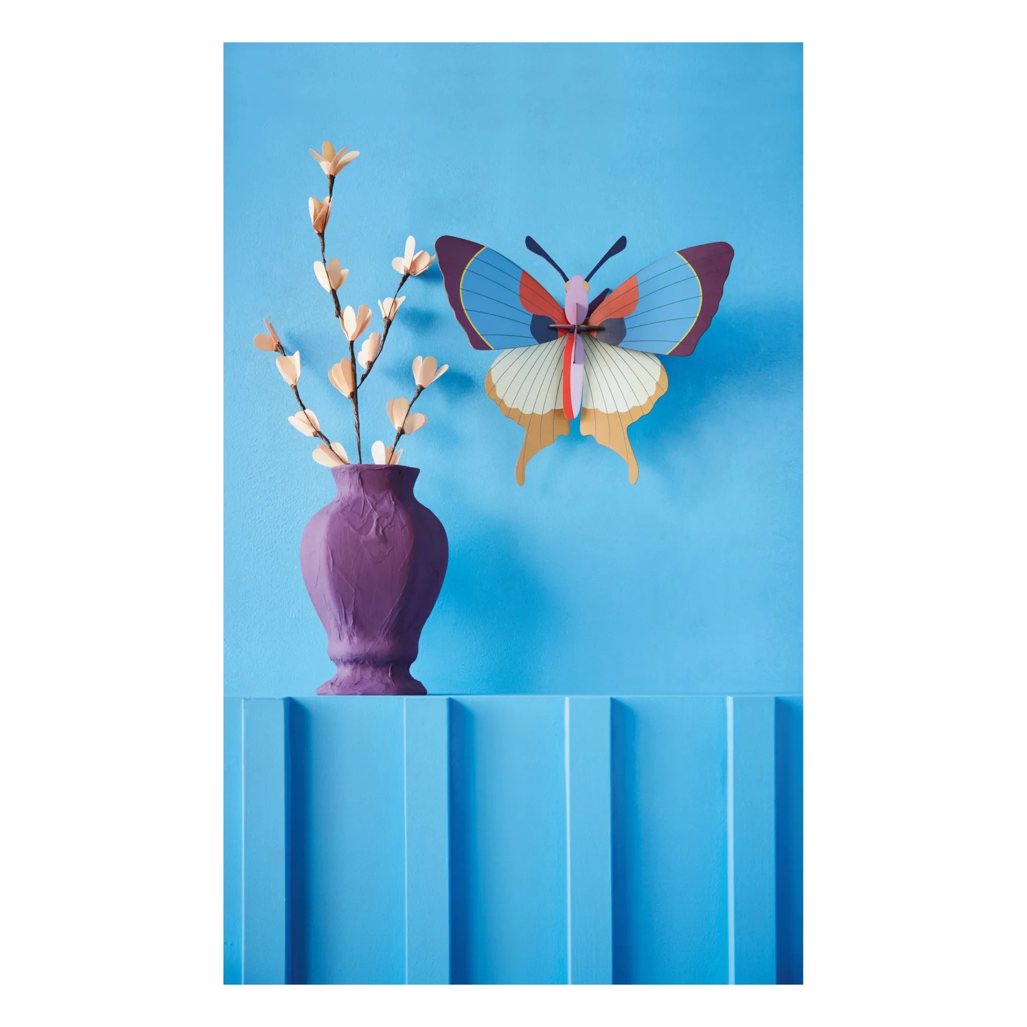 Studio Roof - Mariposa con flecos para colgar en la pared | Ciruela