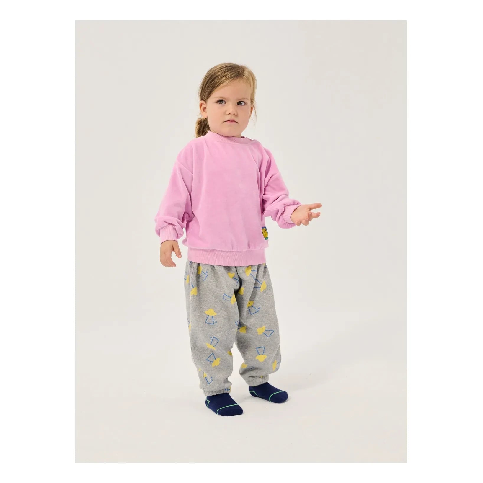 Bobo Choses - Jogger saucers Algodón Orgánico Bebé | Gris Jaspeado