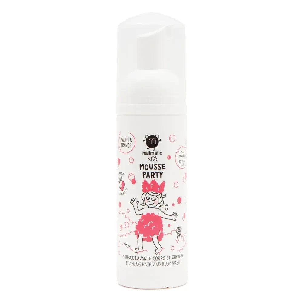 Nailmatic Kids - Espuma limpiadora capilar y corporal con fresa