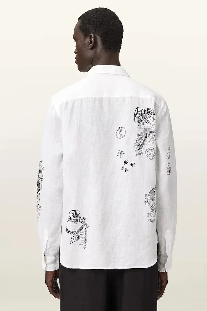 Camisa de lino para hombre AllSaints TERROR