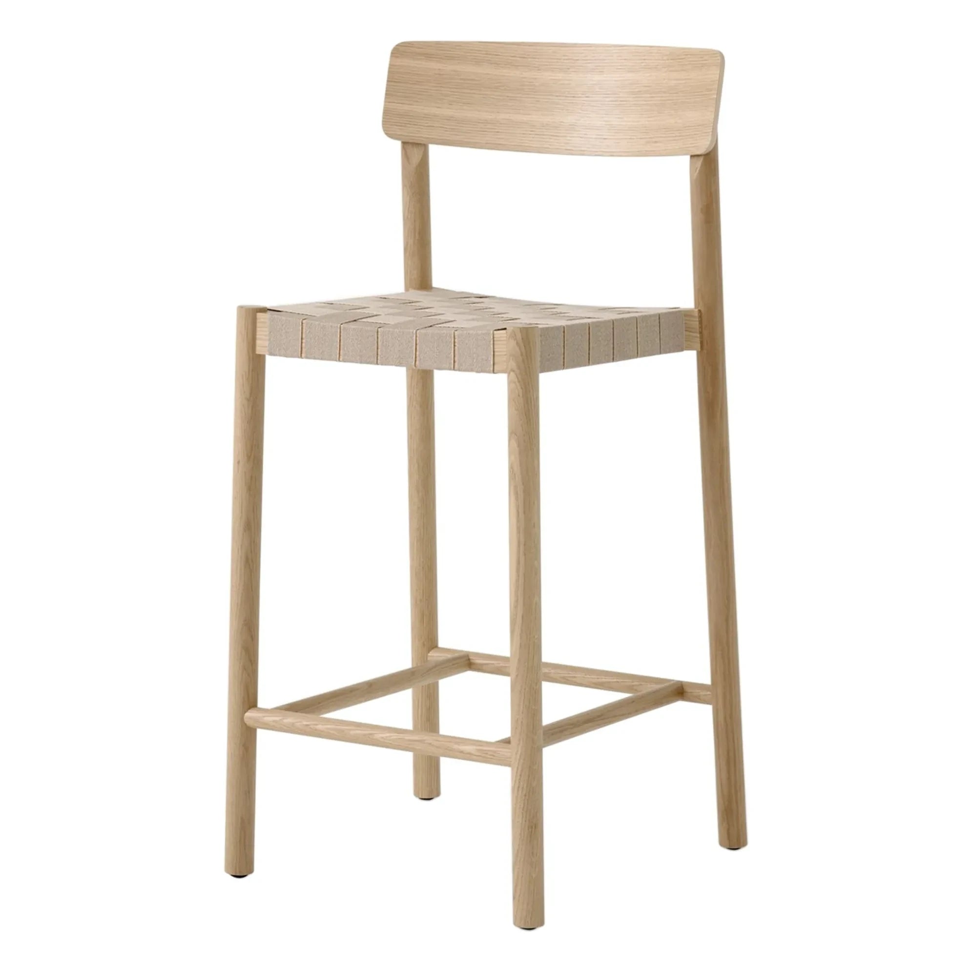 & Tradición - Tabure de bar Betty TK12 de madera de roble natural de 65 cm | Roble