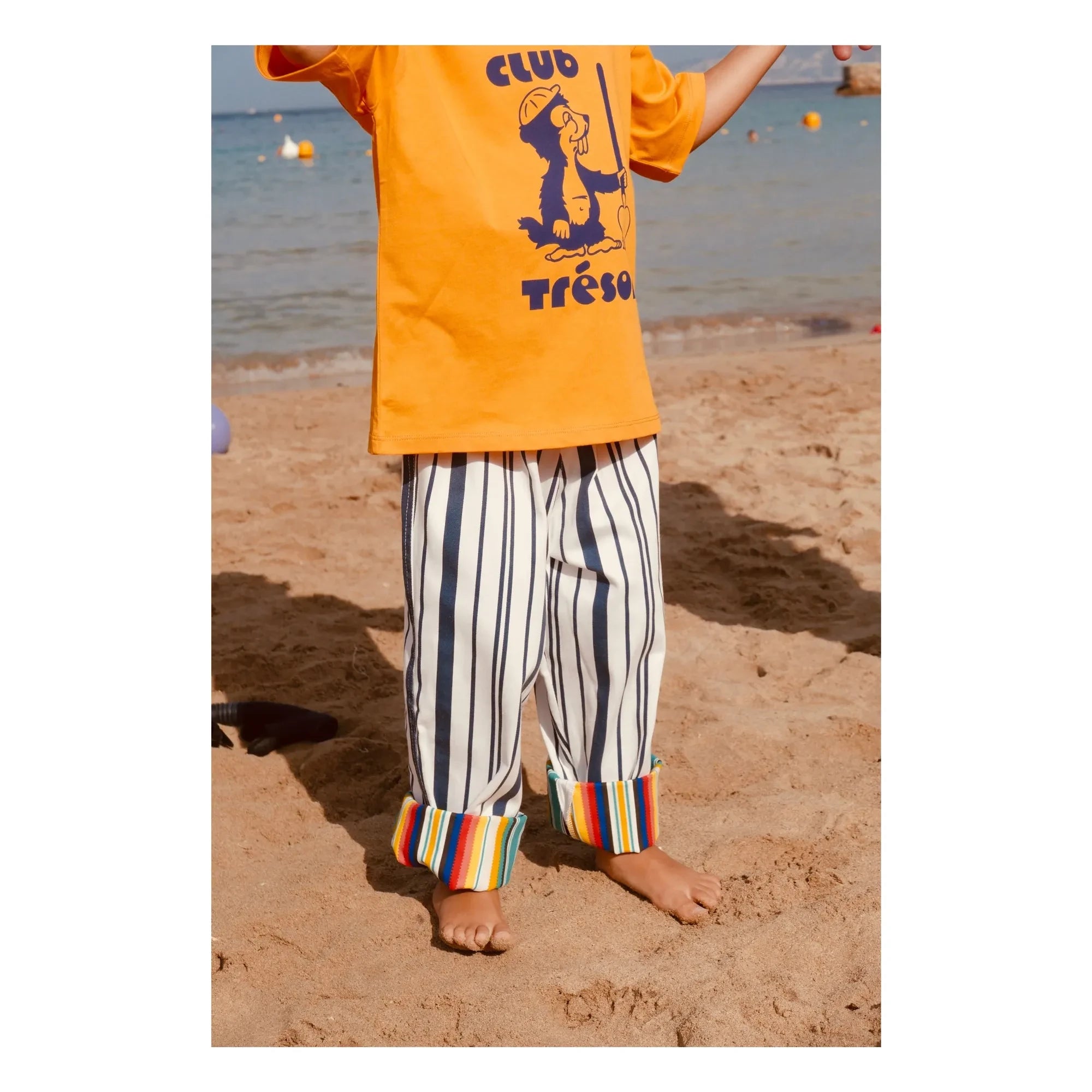 Club Trésor - Pantalón de rayas Biarritz Sunset | Azul marino