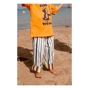 Club Trésor - Pantalón de rayas Biarritz Sunset | Azul marino