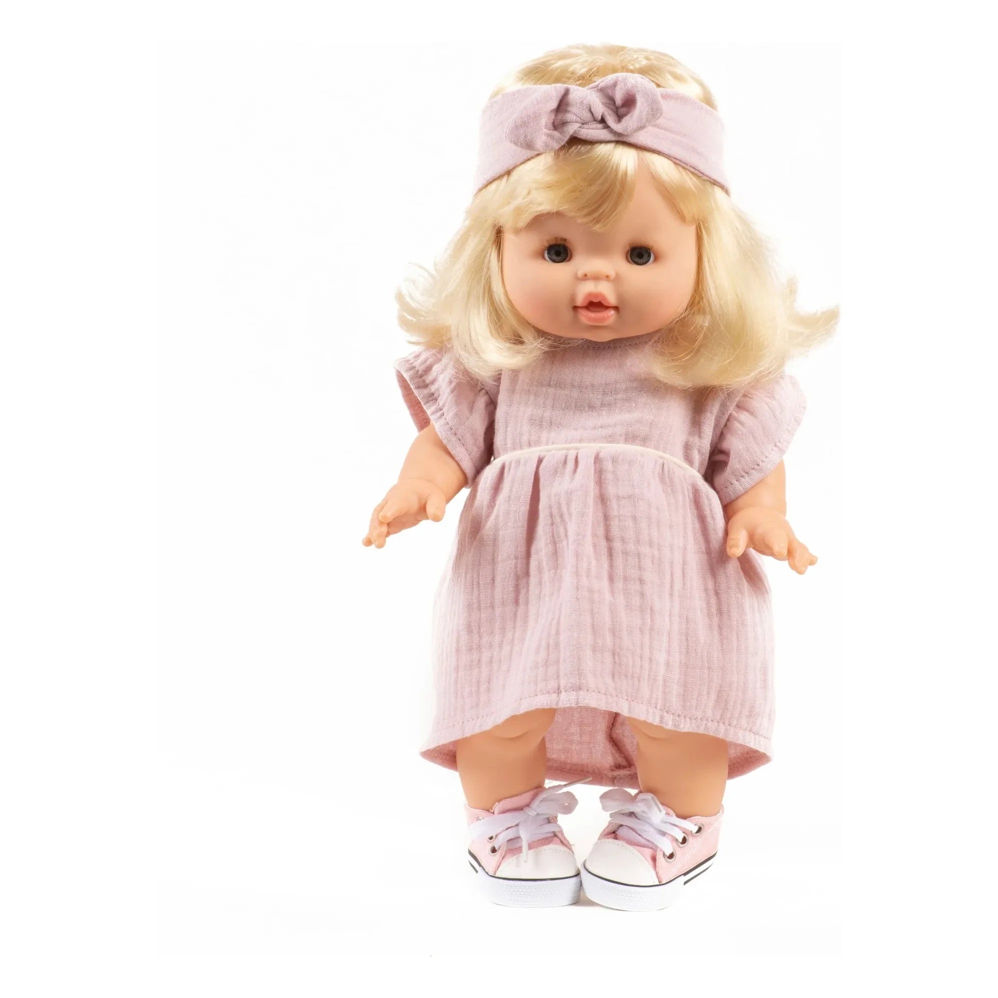 Minikane - Vestidor de muñecas - Vestido Daisy y diadema de gasa de algodón | Rosa