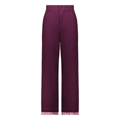 Elise Chalmin - Georgia Pantalones de Algodón | Borgoña