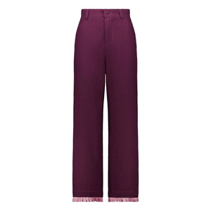 Elise Chalmin - Georgia Pantalones de Algodón | Borgoña