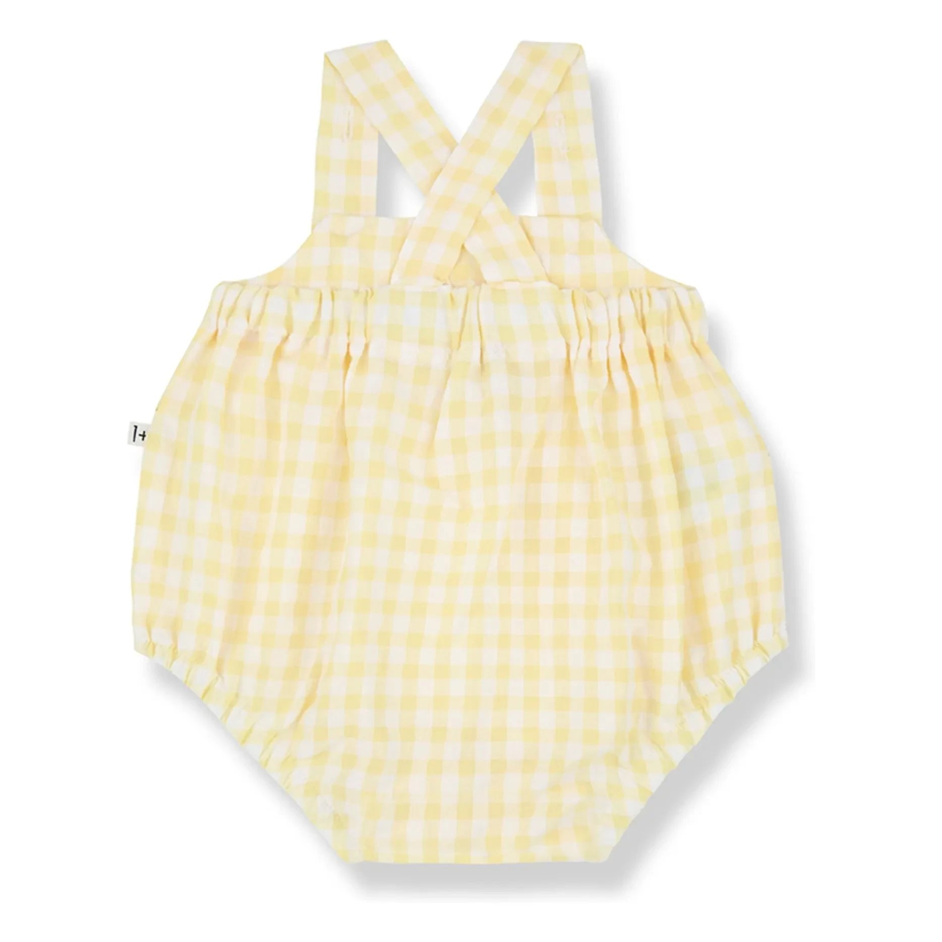 1+ en la familia - Mono Patras Vichy Seersucker | Amarillo pálido