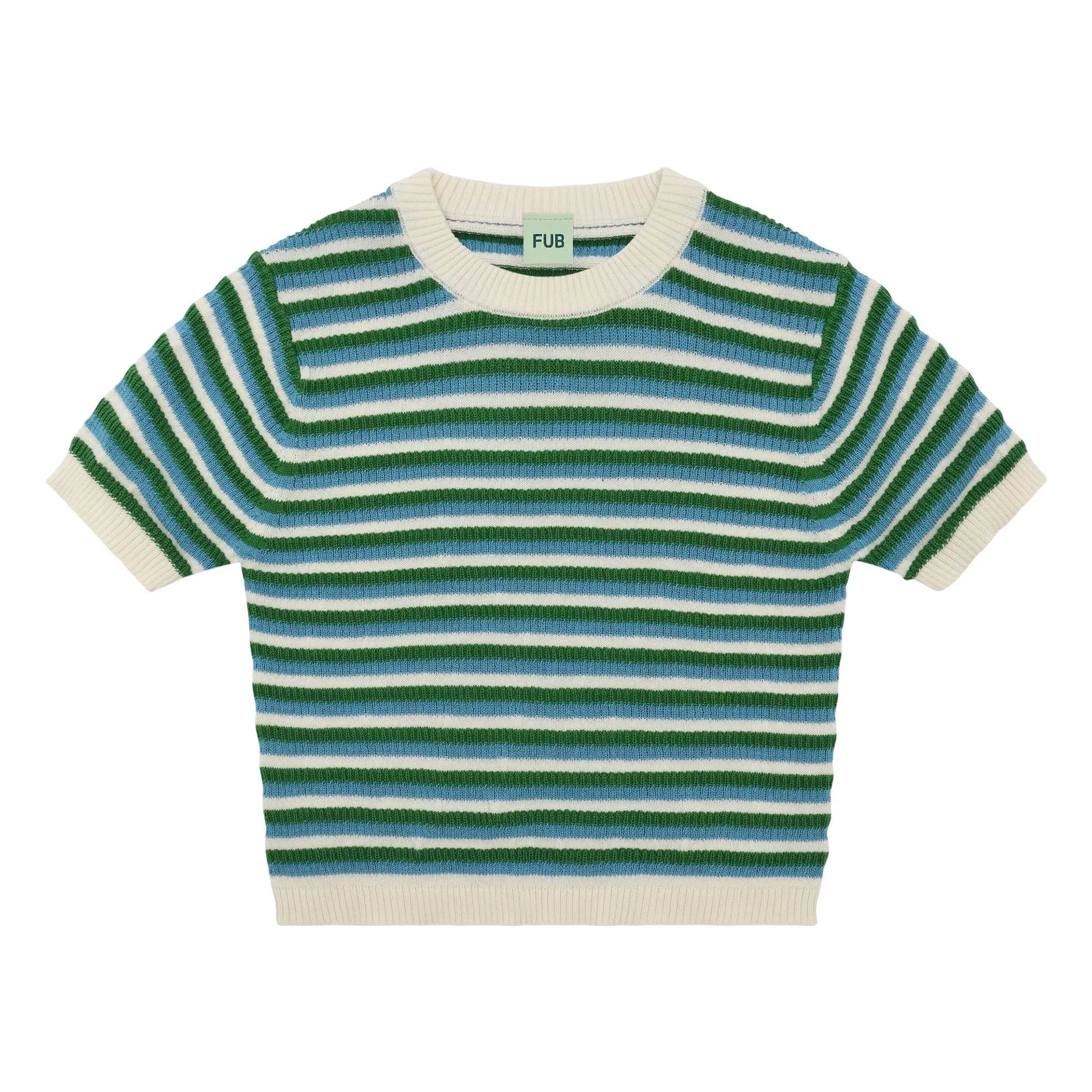 FUB - Camiseta fina de algodón orgánico texturizado | Verde