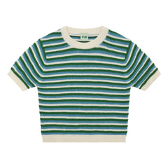 FUB - Camiseta fina de algodón orgánico texturizado | Verde