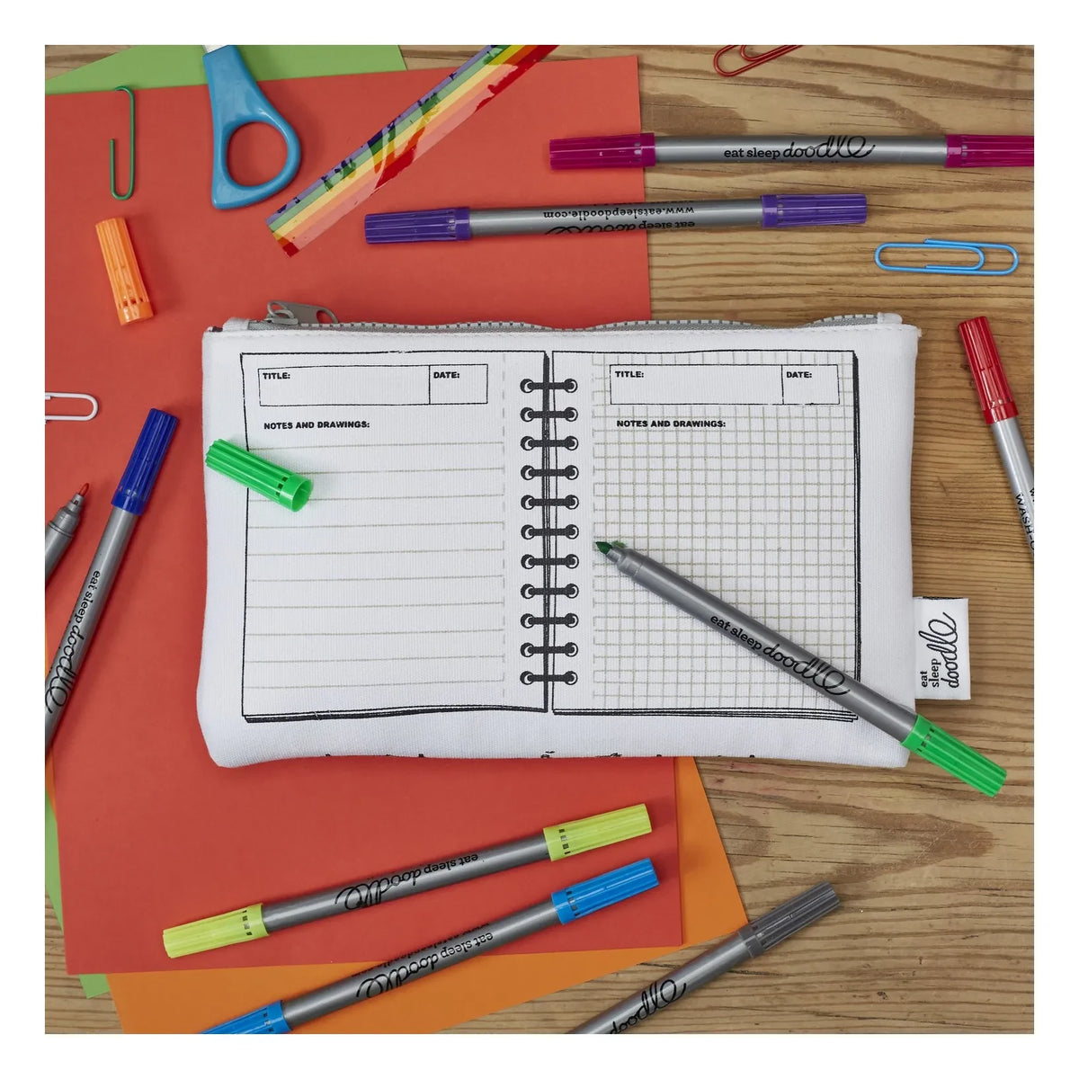EatSleepDoodle - Set para Colorear Dino