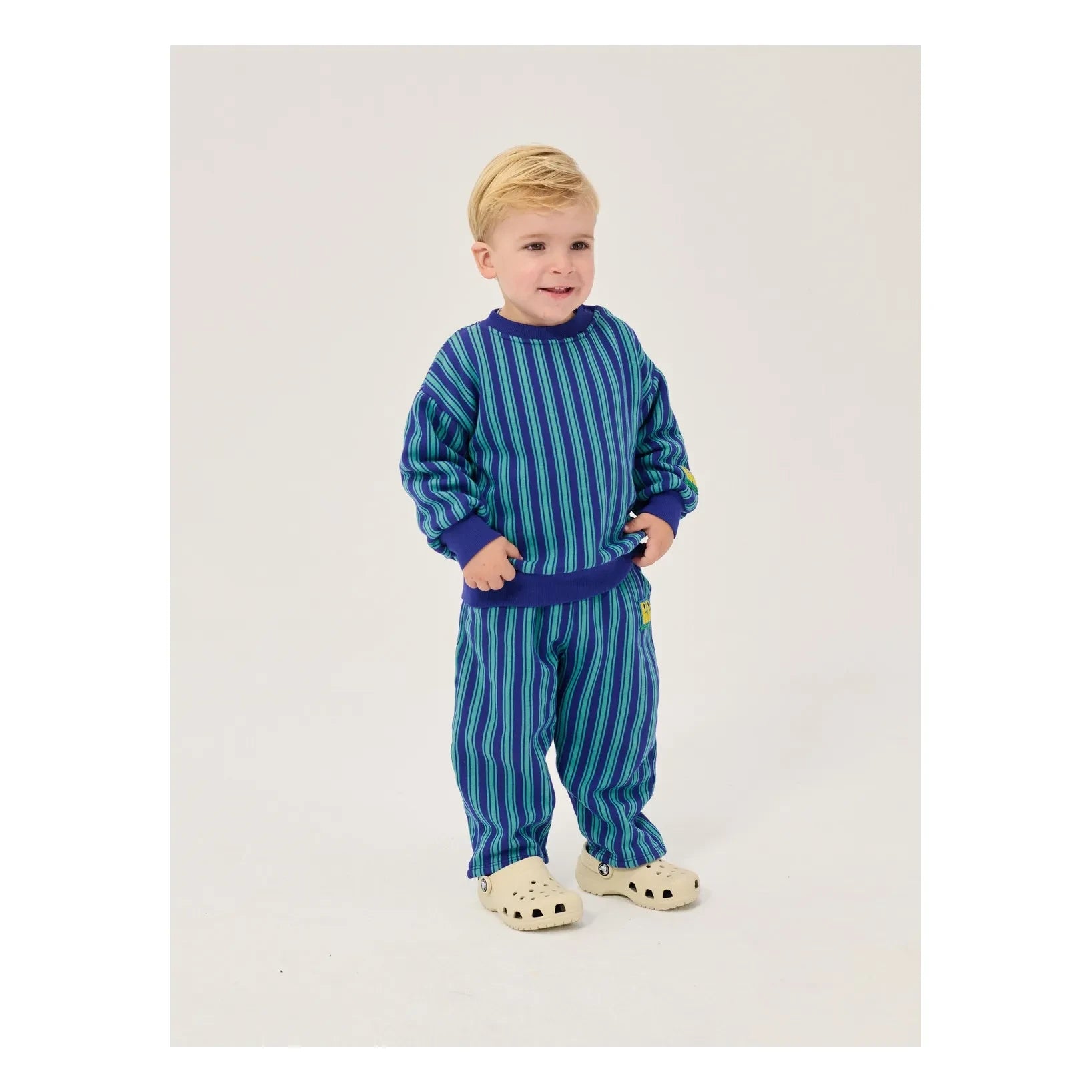 Bobo Choses - Çizgili Organik Pamuklu Jogger | Mavi