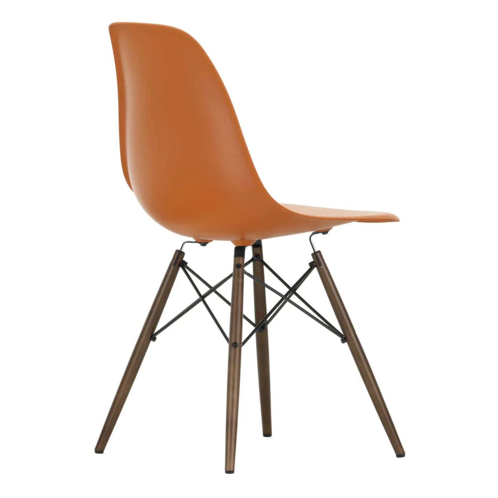 Vitra - Silla DSW de plástico - base de arce - Charles & Ray Eames | Naranja Rouille
