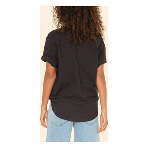 Xirena - Camisa Channing de Popelín de Algodón | Negro