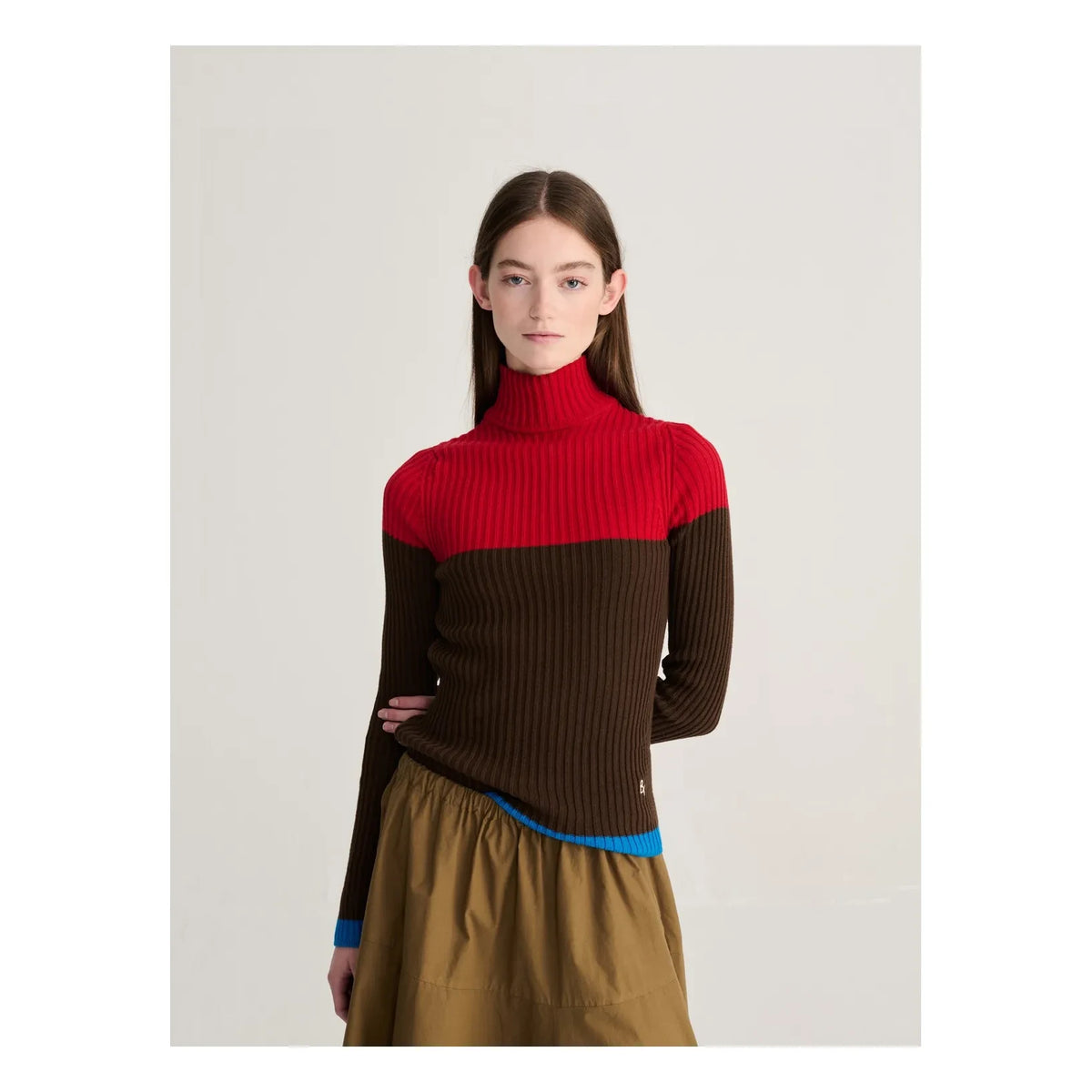 Bobo Choses - Jersey de algodón orgánico color block | Marrón