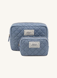 Editions Aimable - Bolsa de cosmética Toscana | Chambray azul