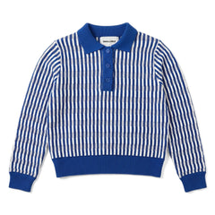 Smallable Kid - Zia Jersey Polo a Rayas | Azul eléctrico