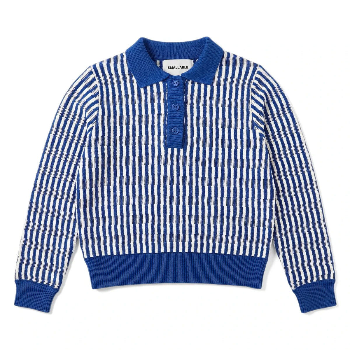 Smallable Kid - Zia Jersey Polo a Rayas | Azul eléctrico