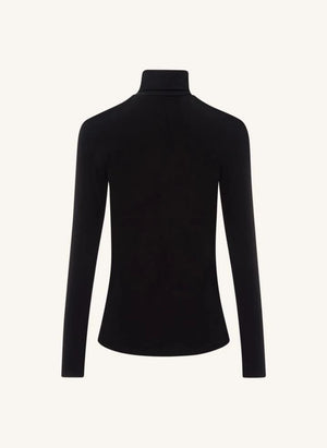 Petit Bateau - Camiseta de Cuello de Barco de Algodón Orgánico - Colección para Mujeres | Negro