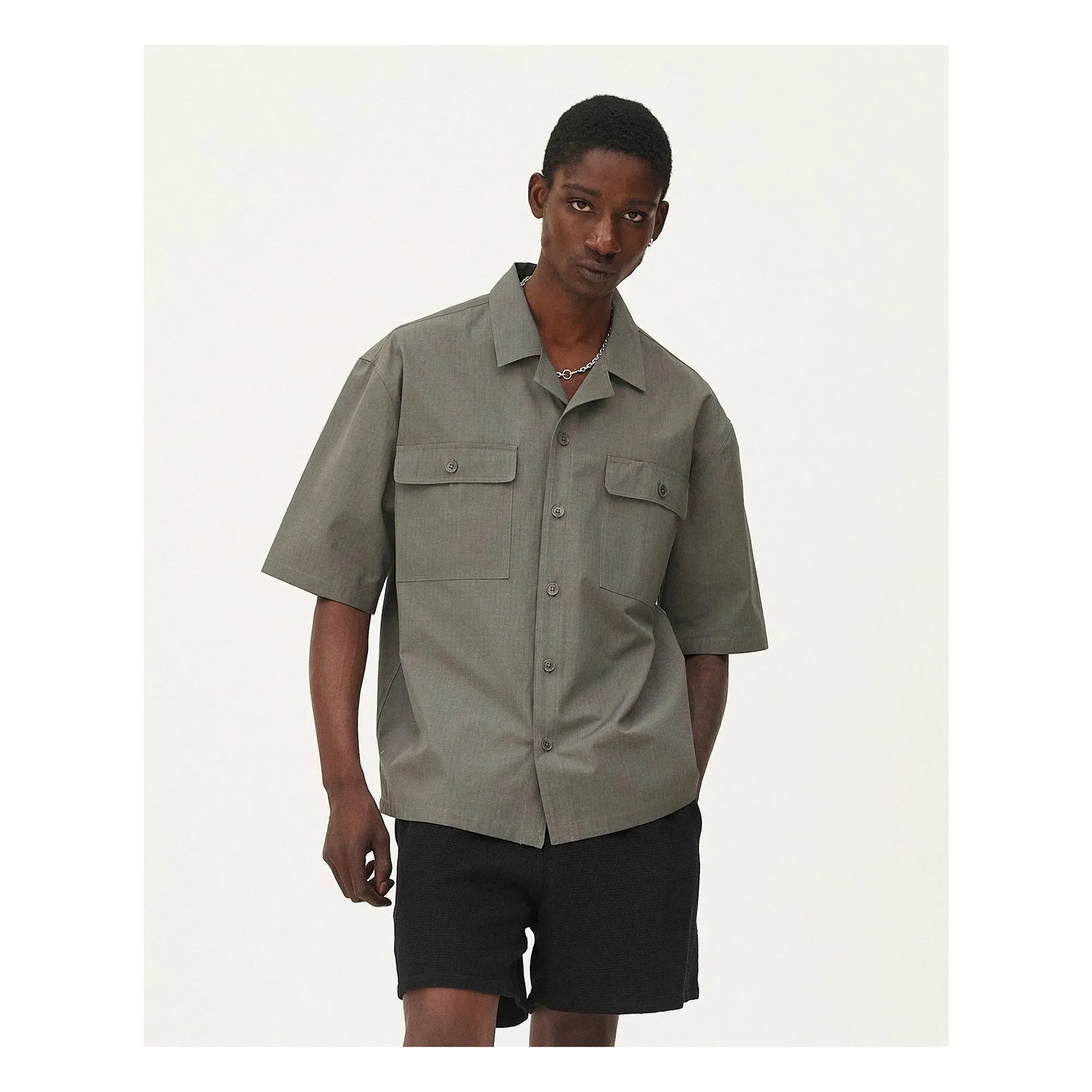 Noyoco - Camisa de algodón orgánico Borneo | Caqui