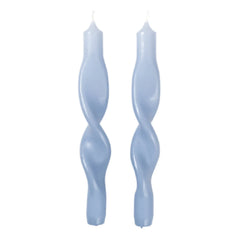 Broste Copenhagen - Velas Retorcidas - Set de 2 | Azul Claro