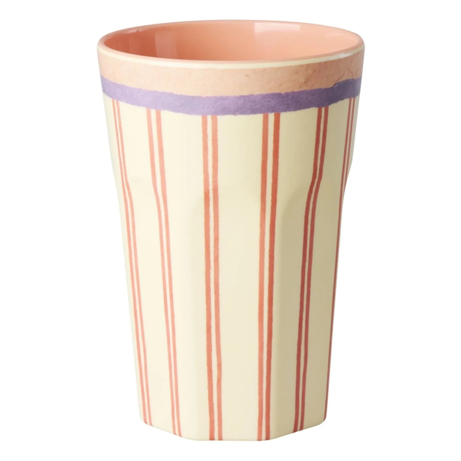 Rice - Vaso de melamina a rayas | Crema