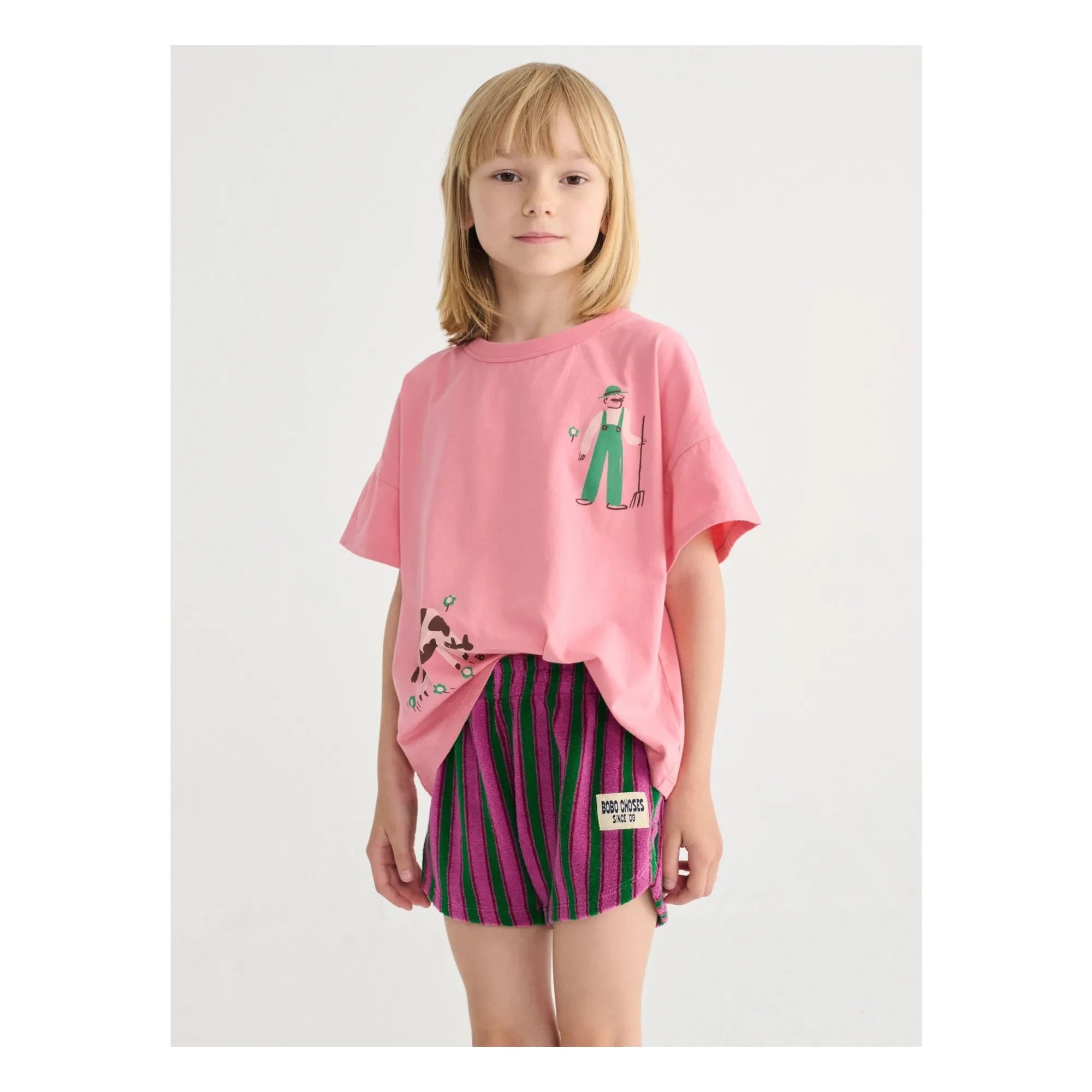 Bobo Choses - Shorts de rizo a rayas | Verde