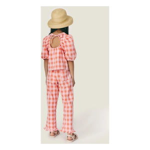 Mipounet - Blusa con mangas globo Mirelle Vichy | Rosa